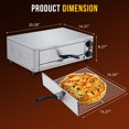 thumbnail image 4 of Electric Pizza Oven Indoor, 14 Inch Countertop Commercial Pizza Oven with Grilling Rack, Crumb Tray, Handle and Feet Pads, Stainless Steel Pizza Baking Machine for Home and Restaurant, 4 of 9