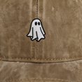 thumbnail image 4 of Byfri Khaki Halloween Ghost Embroidered Baseball Hat 56-62cm Adjustable Washed Cotton Dad Cap, 4 of 7