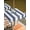 Navy, White, Blue, variant on Square Outdoor Tablecloth with Umbrella Hole and Zipper 54x54 Inch, Black Striped Waterproof Patio Table Cloth, Farmhouse Vertical Stripes Washable Picnic Table Cover for Camping Dining