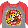 thumbnail image 3 of Disney - Firefighter Mickey - Fire Dept. Alarm - Toddler & Youth Raglan Graphic T-Shirt, 3 of 6