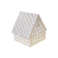 thumbnail image 1 of Gold And White Gingerbread Metal House, 1 of 3