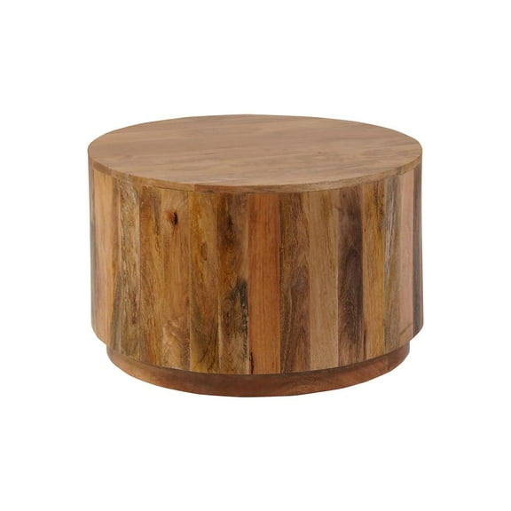 Carolina Living Krissa 30" Round Mango Wood Coffee Table - Natural