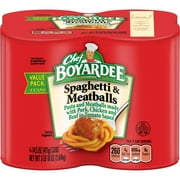 (3 Pack) Chef Boyardee Spaghetti and Meatballs, 14.5 oz, 4 Pack