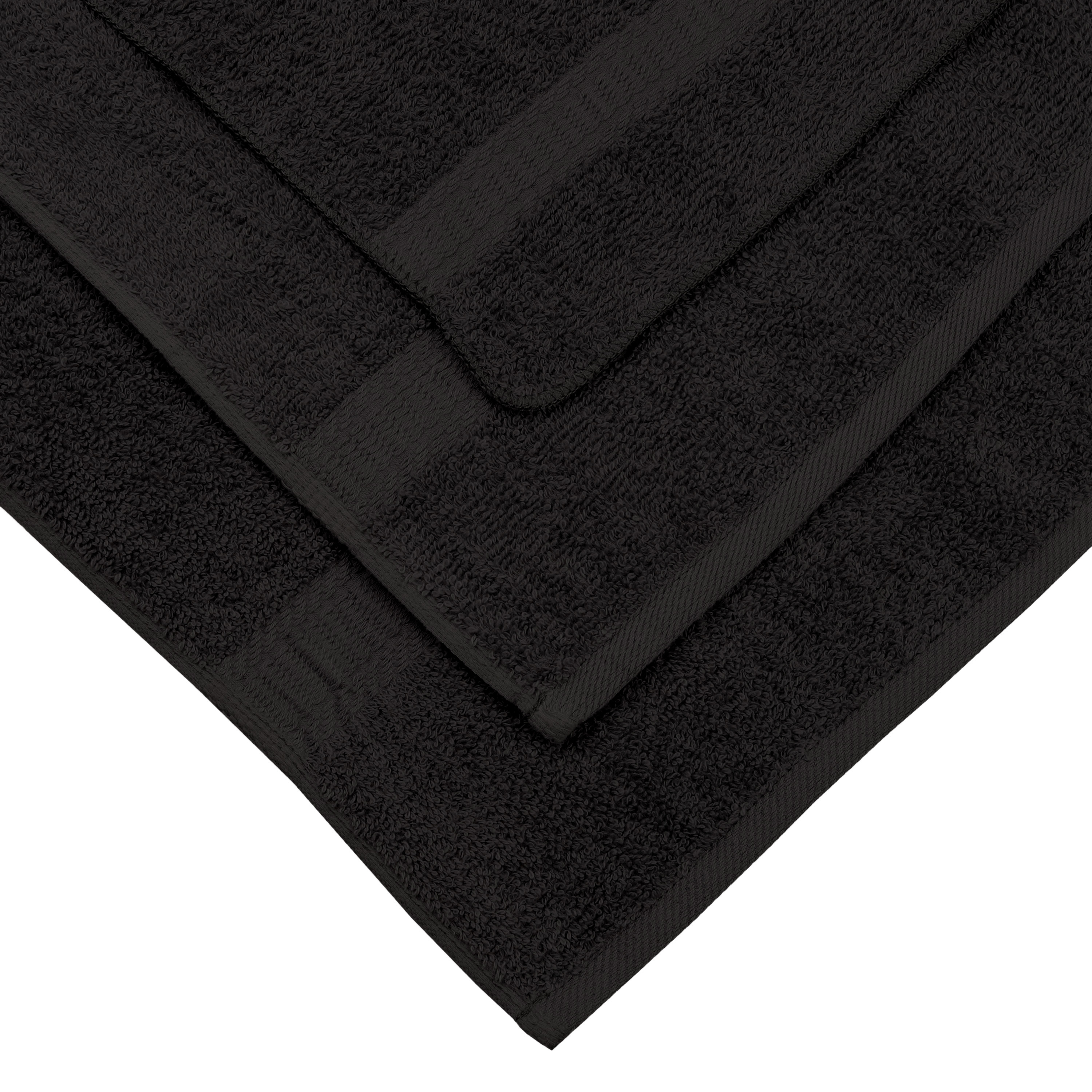 Mainstays 18-Piece 100% Cotton Towel Set, Black photo 5