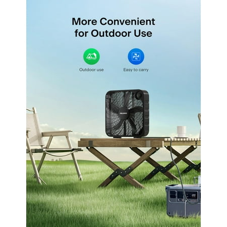 PELONIS Size 20 Inch Box Fan – 3 Speeds, 25ft/s, Floor Fans, Superior Air Throw (2295 CFM), Lightweight, 5 Blades, Portable & Durable for Bedroom, Office, Living Room, Garage