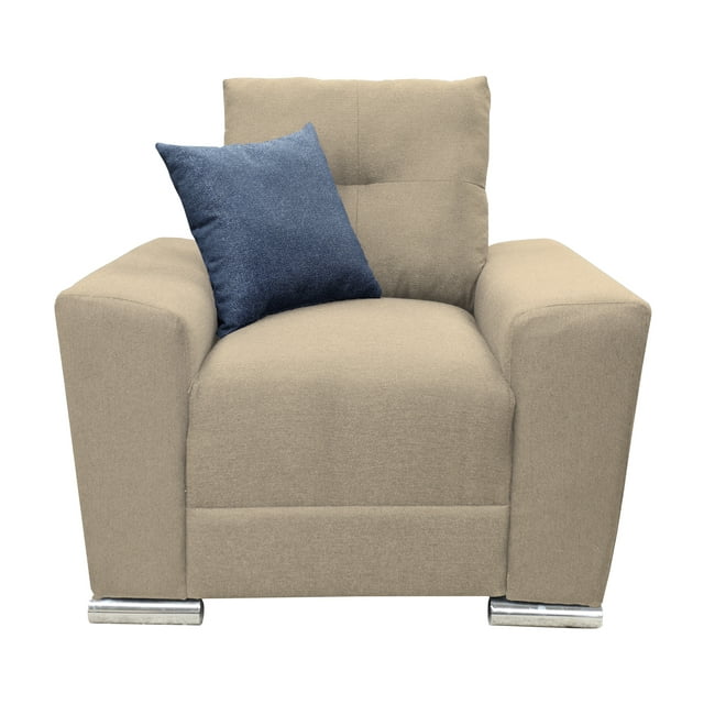 Sillon El Bazar Store Suecia Lino Beige 1 plaza Modular Moderno Sala