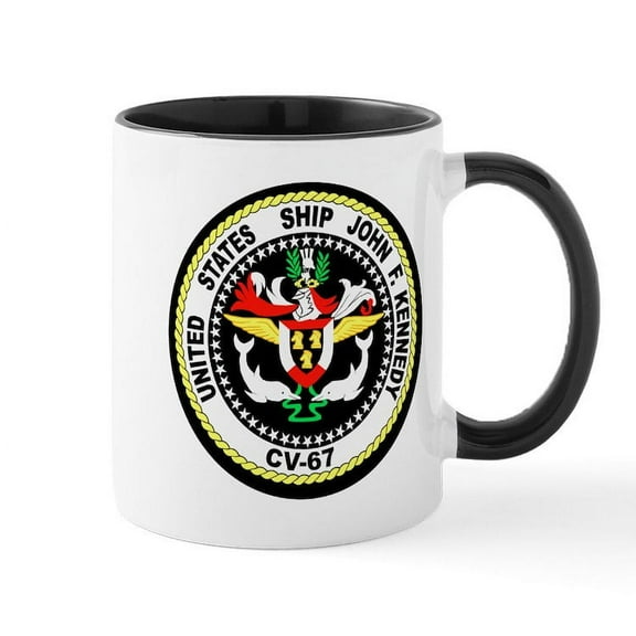 CafePress - USS John F. Kennedy Mug - 11 oz Ceramic Mug - Novelty Coffee Tea Cup