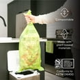 thumbnail image 3 of Kitchen Compost Bac, Acier Inoxydable Argenté Grand, 3,6 Gallons, Compostage Intérieur Inodore, Mains Libres, Pièces Lavables, Comprend 8 Sacs Compostables Déchirables et 1 Filtre à Charbon, 3 of 11