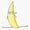 1pcs, variant on Banana “Split” In Half Er, Phone Decal Water Bottle Stickers Car Decals, Funny Birthday Gift