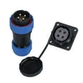 thumbnail image 4 of Waterproof Connector Square 4 Holes IP68 Aviation Power Socket 380V 45A for Cable Wire SP284 Pin, 4 of 7