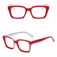 thumbnail image 3 of Square Reading Glasses Rectangle Blue Light Blocking Spring Hinge Readers, 3 of 4