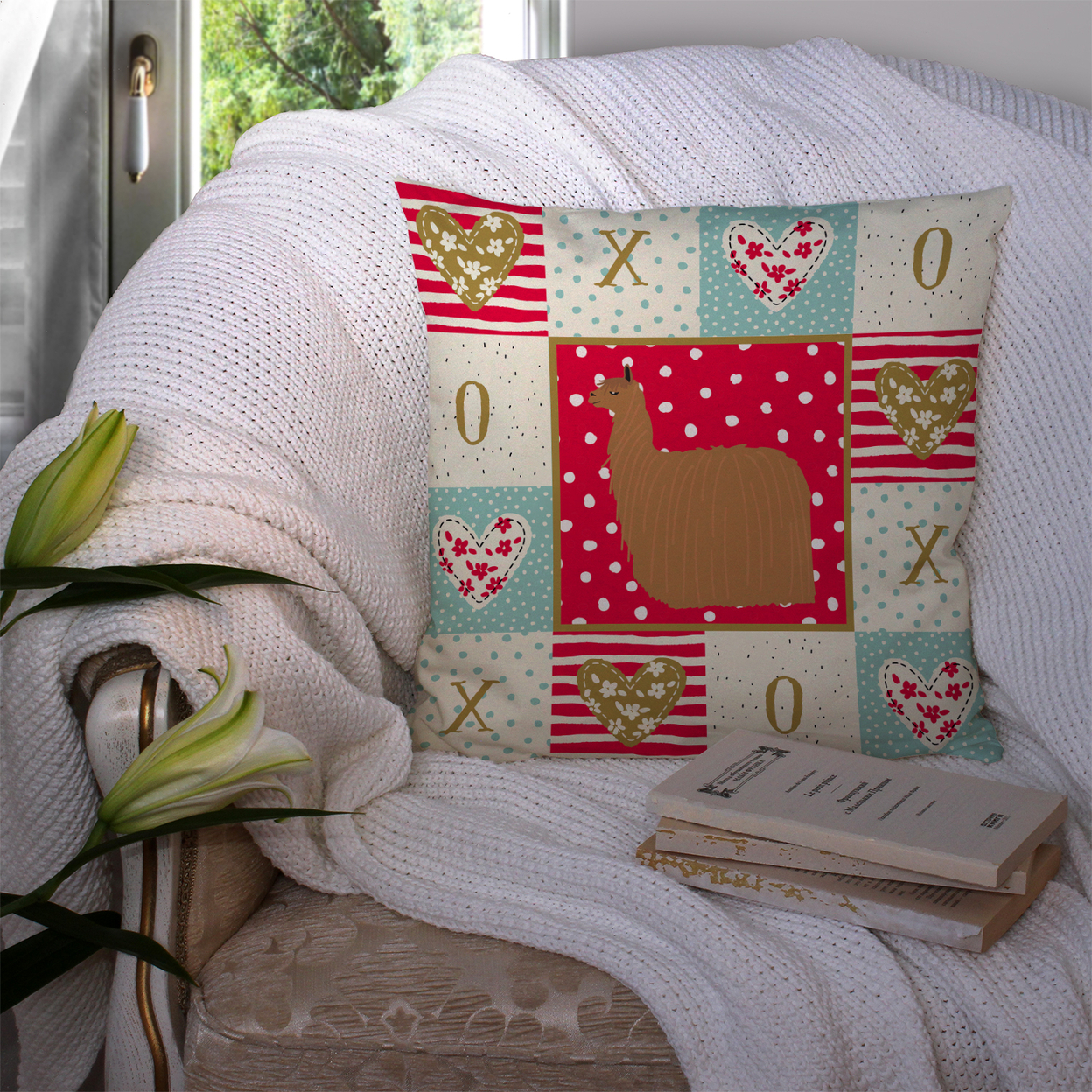 Animal Art Love Fabric Decorative Pillow