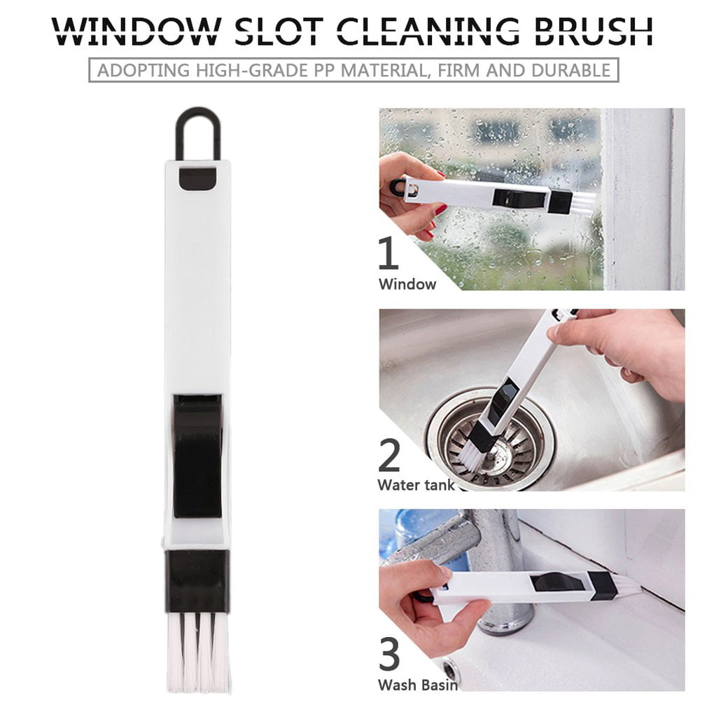 Detectorcatty 2 in 1 Multifunction Portable Computer Keyboard Window Groove Cleaning Brush Home Nook Cranny Cleaning Tool 