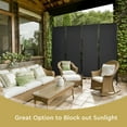 thumbnail image 5 of Costway 4-Panel 5.6ft Room Divider Folding Fabric Privacy Screen w/Steel Frame Black, 5 of 10