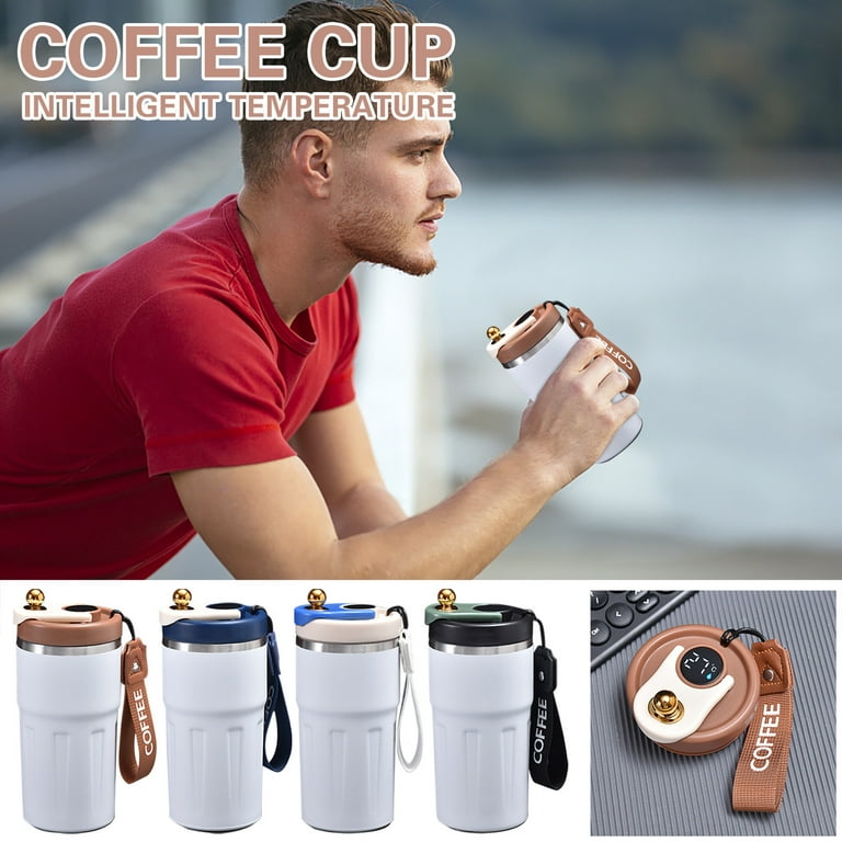 Moocorvic Travel Coffee Mug Coffee Cups Coffee Tumbler , Stainless Steel  Vacuum Insulated Coffee Mug with Lid for Keep Hot/Ice Coffee, Intelligent  Temperature Display 6.1inch 
