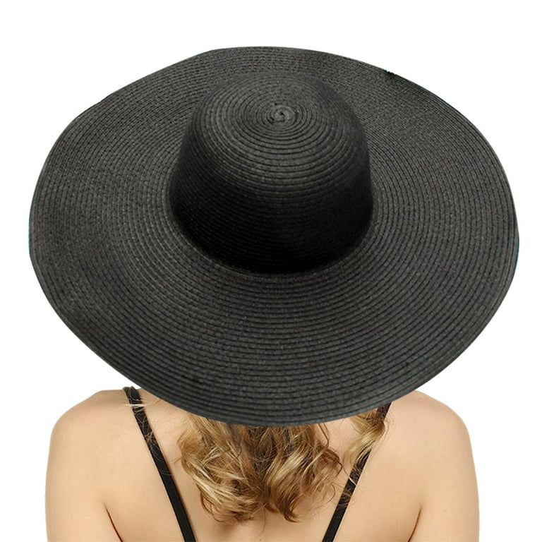 Sehao Summer Hats for Women Wide Bongrace Women Straw Beach Hat Little Girl  Sun Cap Foldable Ladies Hats Clothing Shoes Accessories Nylon Spandex