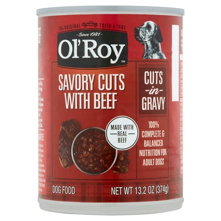Ol' Roy Savory Beef Cuts in Gravy Wet Dog Food, 13.2oz