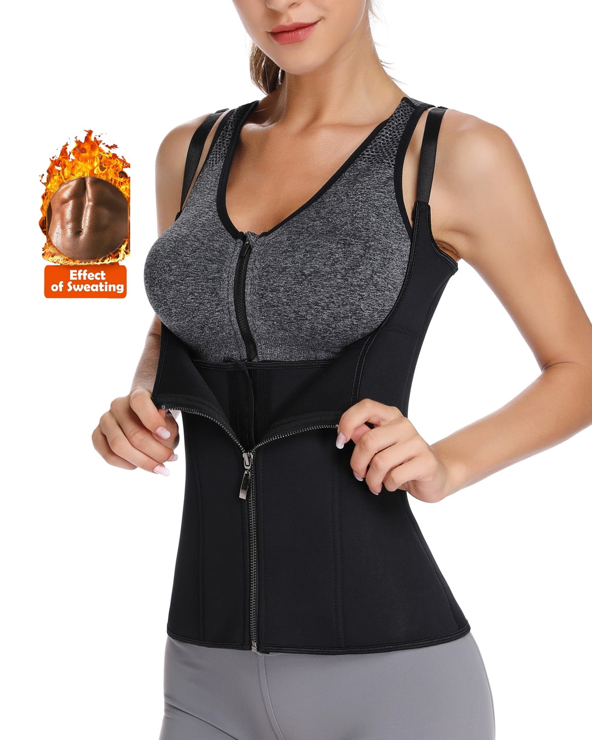 Panegy Women Neoprene Shirt Hot Shapewear Compression Sauna Tank Top Slimming Vest 