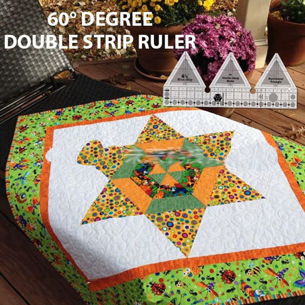 Buy 60 Degree Double Strip Ruler, Double Strip Quilting Ruler, Ruler ...