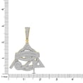 thumbnail image 3 of 39+ Grams Big 2.75'' Real Sterling Silver 4.75 Cwt. Simulated Diamond Horus Evil Eye Of RA Egyptian God Anubis Pharaoh Charm Pendant  + Chain Yellow Gold Finish, 3 of 4
