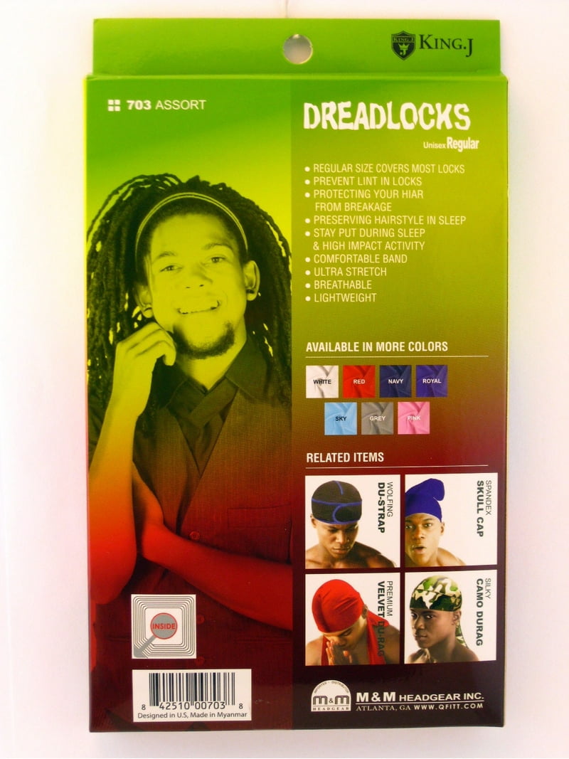 King.J Regular Size Unisex Adult Spandex Dreadlock Cap Hat