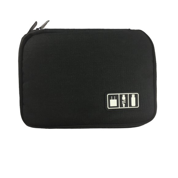 Luxtude Electronics Organizer, Travel Cable Organizer bag, Portable Cord Storage&Cable bag, Compact Tech Bag & Charger Case, Travel Essentials for Electronics Accessories/USB/SD/Charger, Black