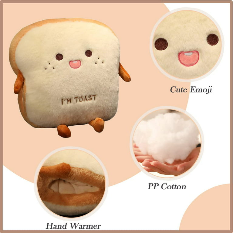 Cute Toast Nap Pillow Seat Cushion Pad ice silky Cloth Travel