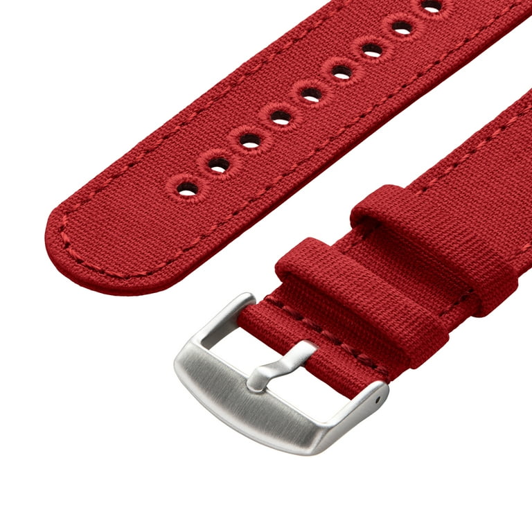 Archer Watch Straps - Canvas Quick Release Replacement Watch Bands (Carmine  Red, 20mm) 