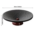 thumbnail image 3 of karymi Modern Pedestal Fruit Bowl Plate with Drainage System 9.8x3.0in Leaf Pattern Design Plastic for Countertop Table Kitchen Fresh Fruit Display and Storage Birthday Gifts Living Room Decor, 3 of 6