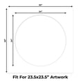 thumbnail image 2 of Textured White Picture Frame Mat for 30x30 Frames - Circle Opening for 24x24 Photos - 1 Mat, 2 of 7