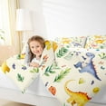 thumbnail image 4 of Homewish Ancient Dinsaur Bedding Comforter Set,Cartoon Dino Twin Comforter Sets,Beige Green Bedding Set For Boys Teens,Breathable Home Decor Reversible,2 Pieces, 4 of 8