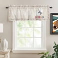 thumbnail image 2 of Happy Easter Rod Pocket Curtain Valance, Bow Bunny Colorful Eggs Flowers Vines Farmhouse Window Valance for Living Room, Bedroom, Kitchen 54"W x 18"L, 2 of 9