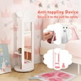 thumbnail image 5 of 360° Swivel Mirrored Kids Jewelry Cabinet with Full-Length Mirror, 44" Standing Children Jewelry Organizer with Rear Storage Shelves, Kids Vanity Dress Up Jewelry Armoire for Girls (White), 5 of 9