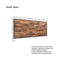 thumbnail image 2 of Cabecera Queen size Flotante Estilo Industrial Moderna CABELAMI Nogal, 2 of 6