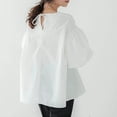 thumbnail image 4 of FcBaudy Hauts pour Femmes, Chemises pour Femmes, Manches Courtes Col Rond Blouses & Chemises d'Été Unies Chemises Amples Manches Bouffantes Manches Courtes Col Rond Blouses pour Femmes, 4 of 4