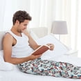 thumbnail image 5 of Salouo Disco Ball Cherry With Bow Print Pajama Pants for Men, Lounge Pants Elastic Waistband Casual Men's sleepwear Loungewear Sleep Pajama Pant -X-Large, 5 of 7