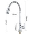 thumbnail image 2 of Robinet de Cuisine Extérieur, Rotation à 360°, Robinet de Cuisine à Poignée Unique, Robinet de Lessive à Eau Froide, Robinet de Cuisine Lot, Robinet d'Eau Froide, Lavage, Légumes, Évier, Évier vertical, Bar en Cuivre, 2 of 6