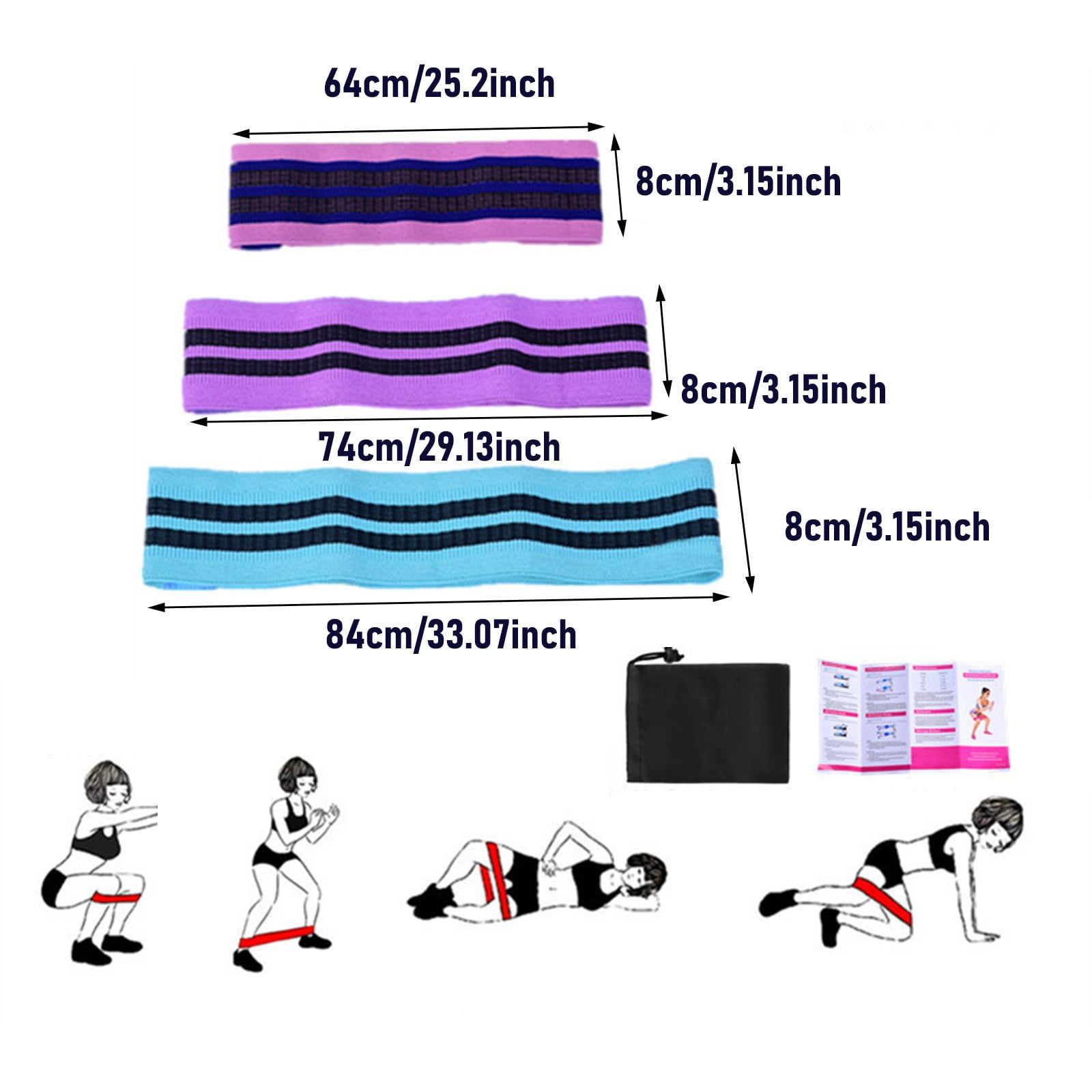 Yoga Sets for Women, Resistance Band with Handles, Figure 8 Tension Rope Stretch Bands for Exercise, Shoulder Biceps Chest Arm Workout Equipment, 8 Shaped Elastic Pull Yoga Tension Rope