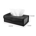 thumbnail image 4 of Para Coche Caja de pañuelos para coche, soporte para toallas de papel de gran capacidad, cuero PU (negro), 4 of 7