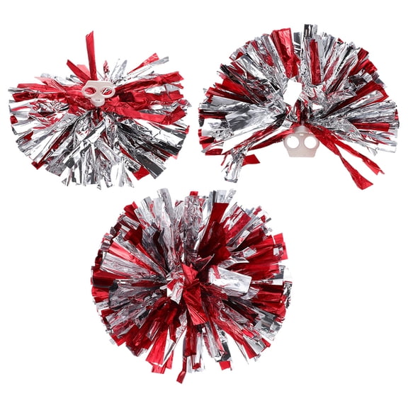 WEUVEB Red Cheerleader Pom Poms, Durable Plastic, Great for Sports Events