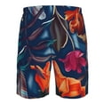 thumbnail image 6 of Disketp Men'S Swim Trunks Hawaiian Breathable Surf Beach Swimsuits Mesh Lining Beach Shorts With Pockets-Tropical Flower, 6 of 9