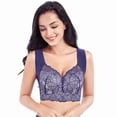 thumbnail image 3 of Kelon Womens Deep V Bras Wireless Comfortable Bra Supportive No Underwire Bras T shirt Push Up Bralettes Plunge Seamless Bra Blue, 3 of 9