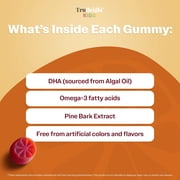 TruHeight Kids Brain Growth Gummies (Orange, Ages 2+) All Natural Kids & Teens Vitamins, Omega 3 Gummies Supports Brain Growth, Mental Clarity, Focus, Eye Health, Memory Supplements, DHA Multivitamin