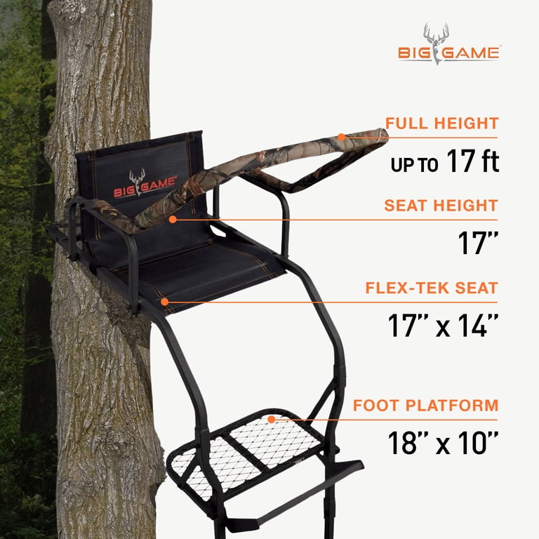 Big Game Warrior DXT 17' Deer Ladder, Tree Stand with Flex-Tek