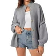 thumbnail image 2 of Cardigan Sweaters for Women Long Sleeve Turtleneck Fashion Sweater Jacket Coat Womens Cardigan Sweaters, 2 of 4