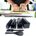 thumbnail image 3 of Moldes Alimentos Especializados Japoneses Laver Rollo Arroz 10 Piezas/set Pro Plastic Con Herramientas Espátula para Picnics Negros, 3 of 9