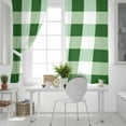 thumbnail image 5 of Fsddascl Green Plaid Blackout Curtains for Bedroom/Living Room, Thermal Insulated Kitchen Curtains, Spring Summer Farmhouse Buffalo Checkered Grommet Darkening Window Treatment Drapes 52"x45"x2, 5 of 8