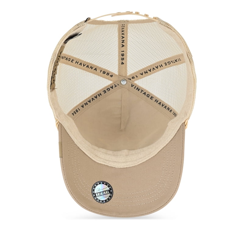 Vintage Havana Pearl Star Trucker Hat Snapback Adjustable Canvas Pearl Star Trucker Hats – Hat Station main image 4