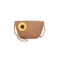 thumbnail image 1 of Damen Stroh Geflecht Blumen Sommer Strand Umhängetasche (Sonnenblume), 1 of 9