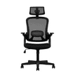 thumbnail image 2 of Chaise de Bureau Ergonomique Reconditionnée Mainstays MS62100081252HR avec Appui-Tête Réglable, Tissu Noir, 2 of 3